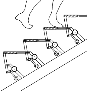 階段型―変形機構　通常時～浸水時アニメーション