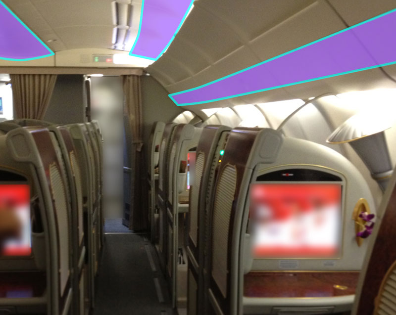 紫外線長光路殺菌システム　航空機内部への導入方法